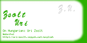 zsolt uri business card